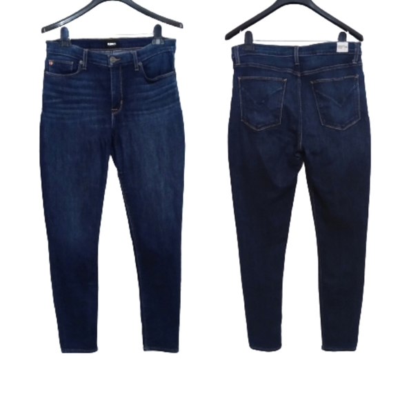 Hudson Jeans Denim - Hudson Natalie | Dark Wash 5-Pocket Super Skinny Mid Rise Cropped Jeans 30